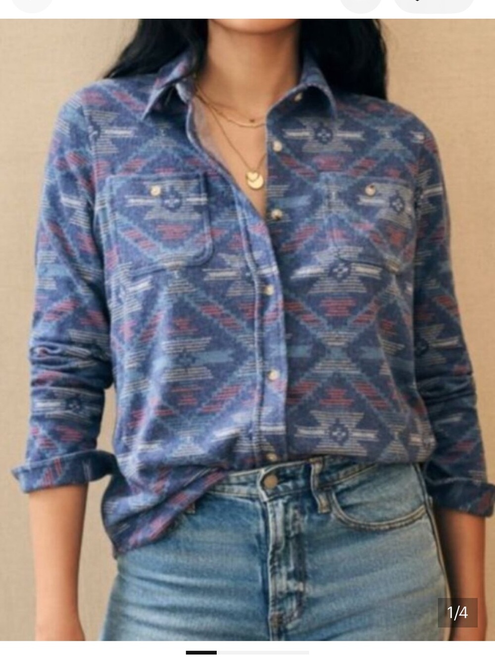 Faherty women’s legend sweater in western jewel sky size med.